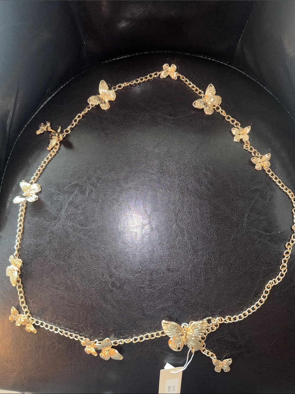 Gold Butterfly Charm Waist Chain - Women Accessories Belts
